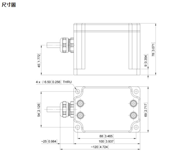 測斜儀尺寸圖 測斜儀尺寸圖